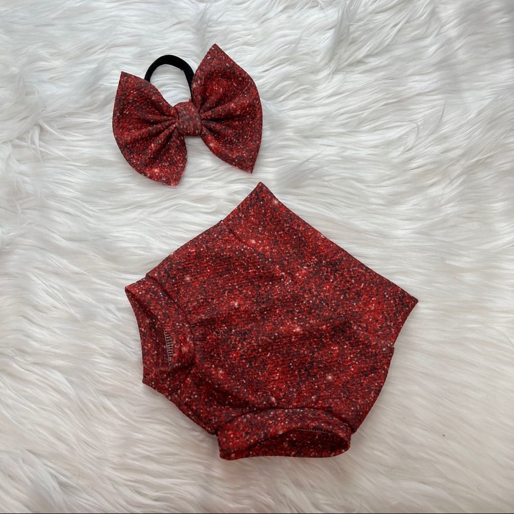 Bummie and bow set for baby girl